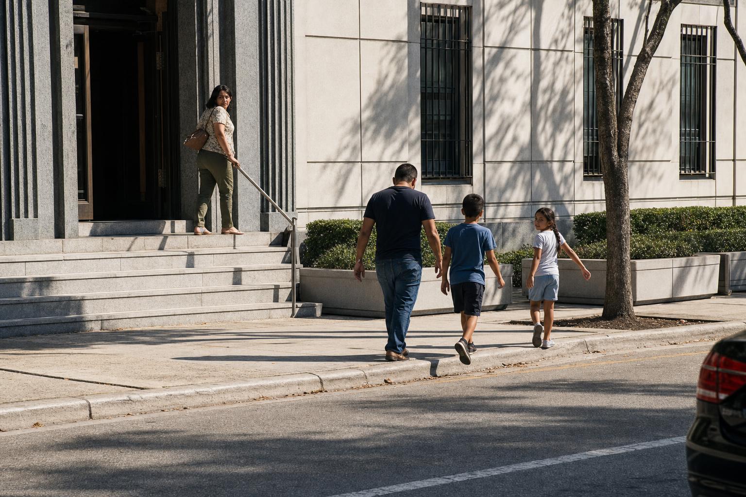 Her husband and children were approved. She was not. Same consulate, same trip, same last name.